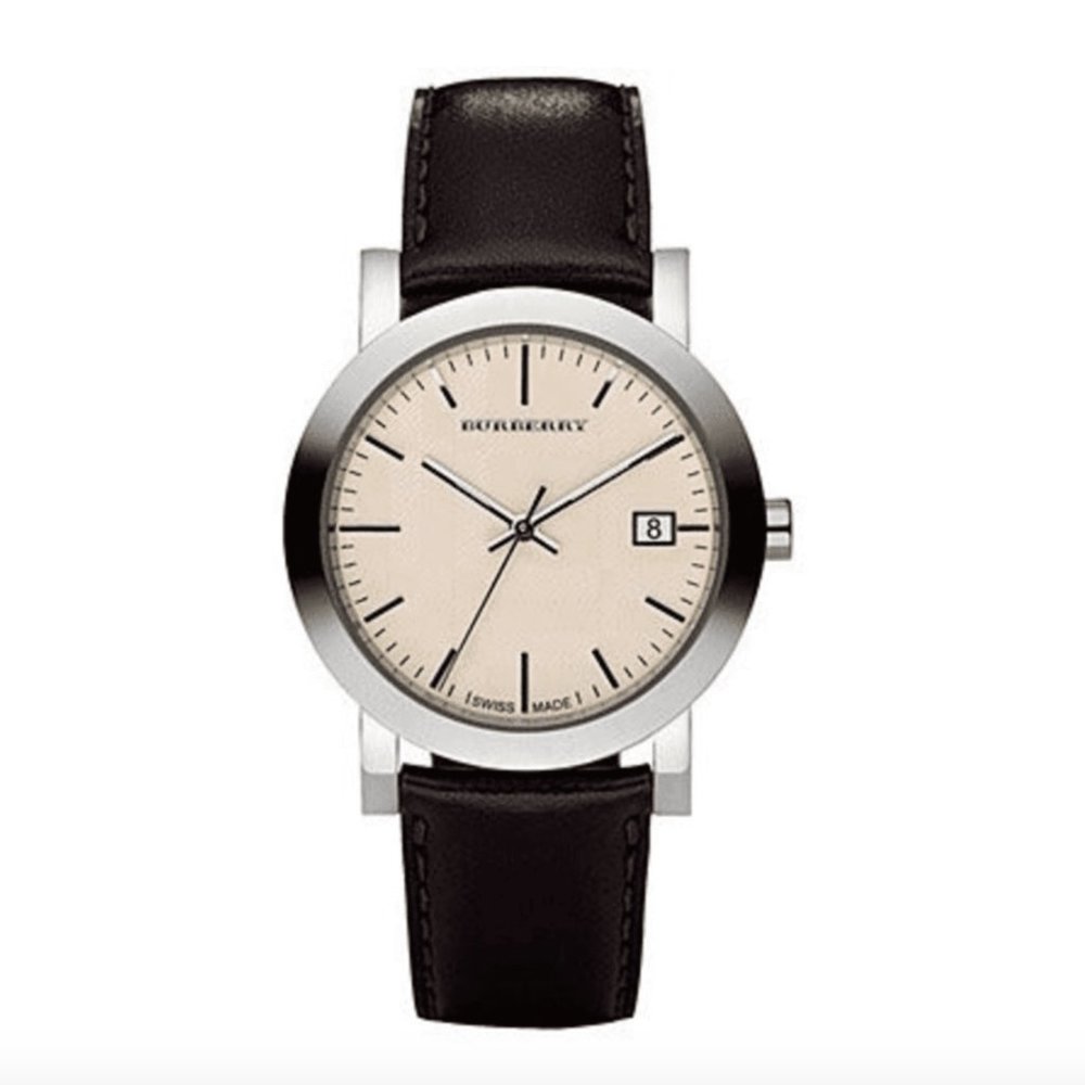 BURBERRY - Men's Watch- Dark Brown Leather Band